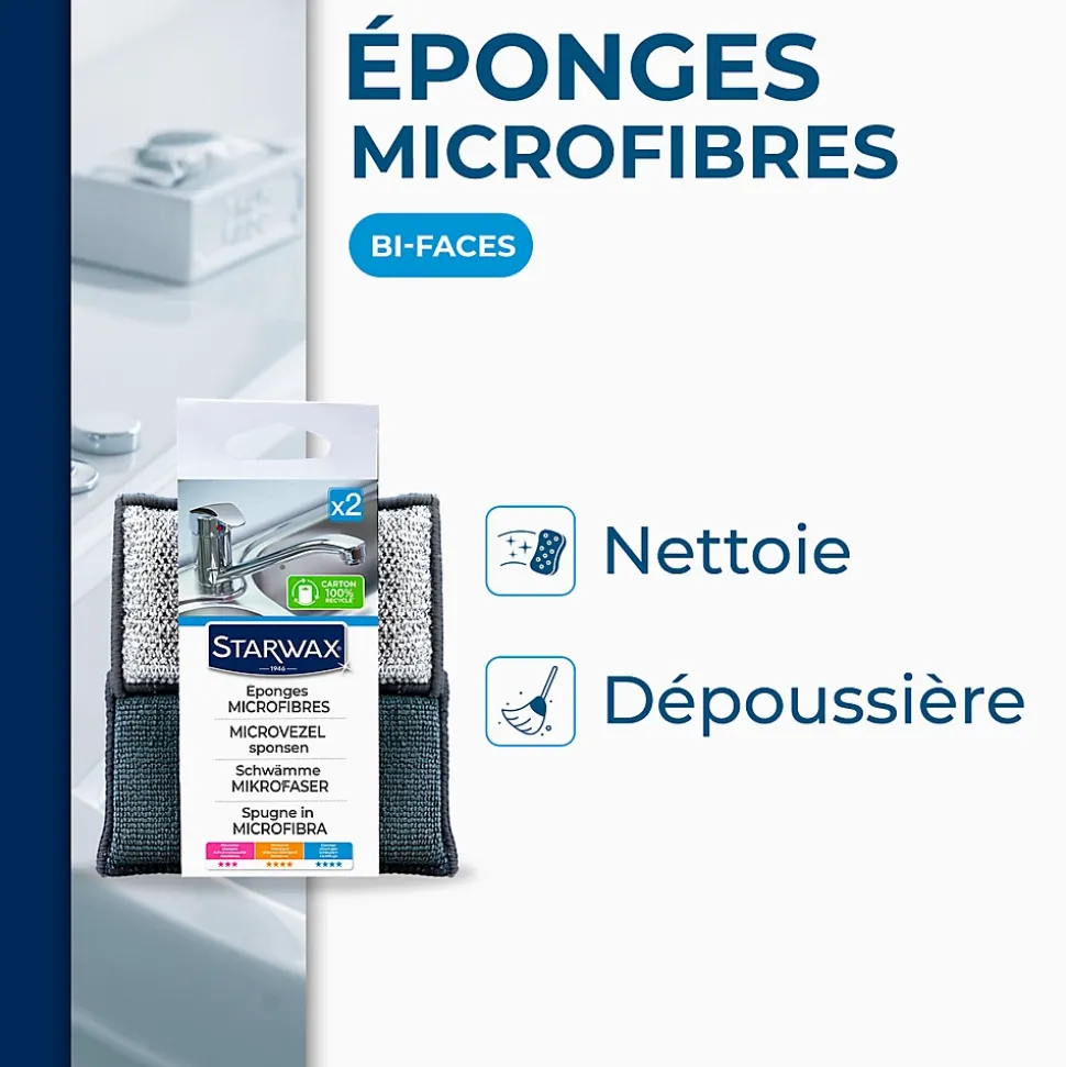 Éponge microfibres Starwax vendue par 2