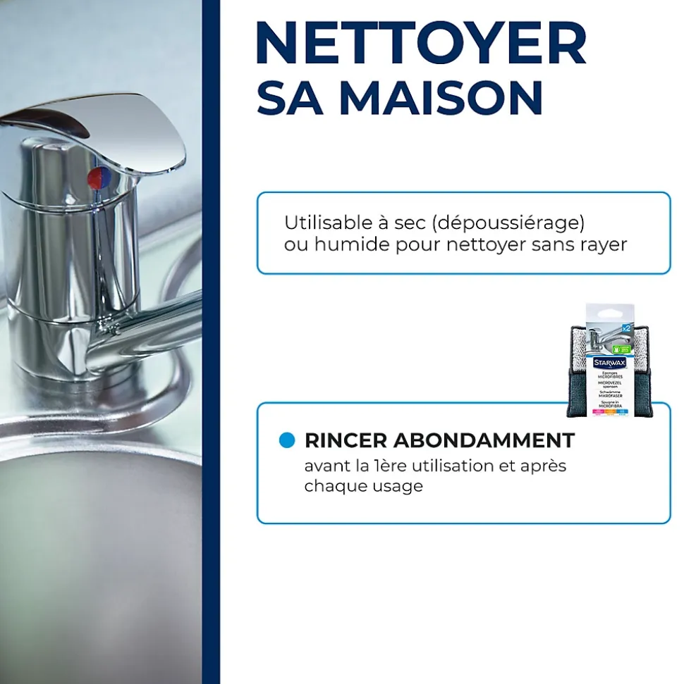 Éponge microfibres Starwax vendue par 2