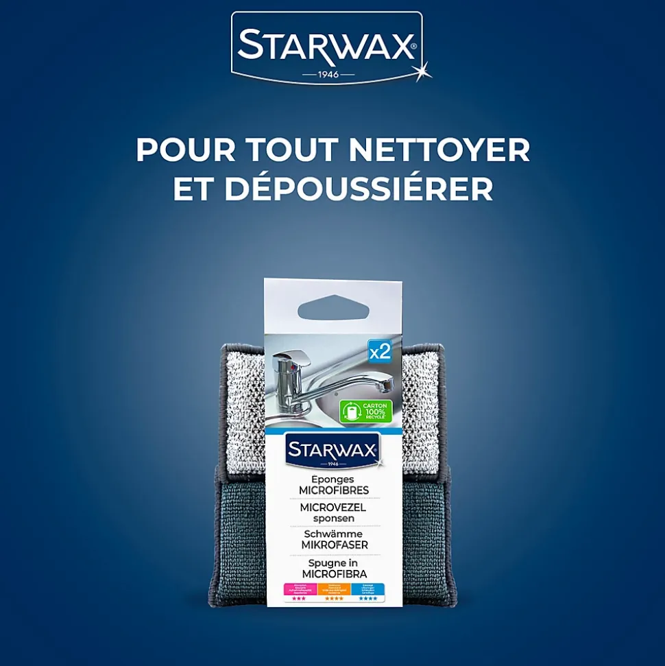 Éponge microfibres Starwax vendue par 2