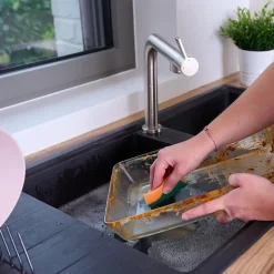 Éponge synthétique à récurer multi-usages L.13 x l.8,4 x ep.2,4 cm multicouleur vendue par 20 pièces