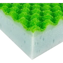 Éponge synthétique abrasive L.11 x l.6,5 x 2,4 cm blanc et vert vendue par 3 pièces