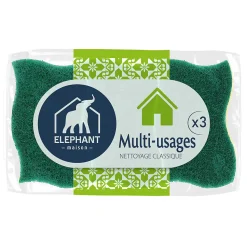 Éponges grattantes multi-usages x3 Elephant