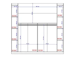 Pont de lit - 6 portes - Avec armoires et rangements - L216,5 cm - Blanc - ANTERO