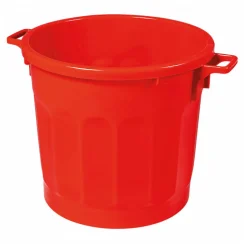 Poubelle ronde tri sélectif 75 L - rouge