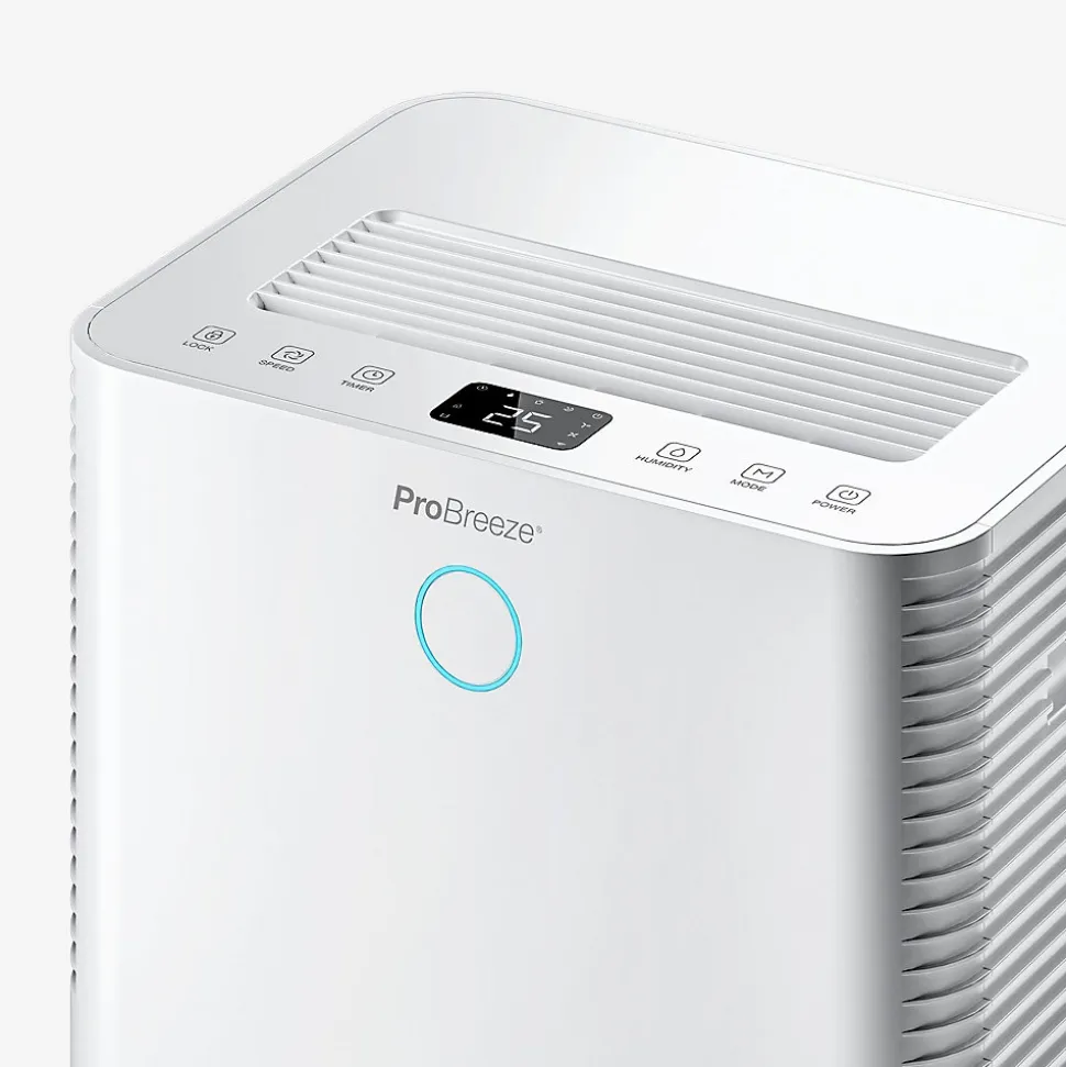 Pro Breeze Déshumidificateur 20ljour omnidry avec mode linge et contrôle via application intelligente pour pièce jusqu'à 35 m²
