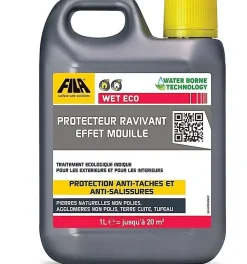 Protecteur carrelage effet mouillé à base d'eau FILAWET ECO - Bidon 1L