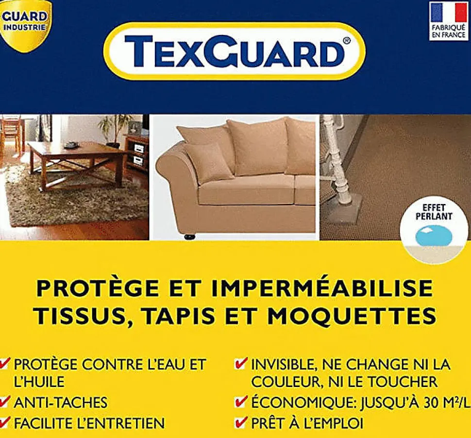 Protection anti taches tissus ou cuir TEXGUARD 5L (+ pulvérisateur offert) jusqu'à 100m²