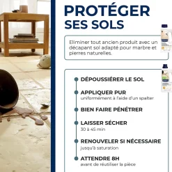 Protection anti-taches invisible marbre et pierres naturelles Starwax 1L
