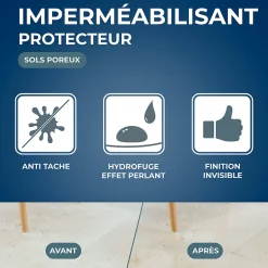 Protection anti-taches invisible marbre et pierres naturelles Starwax 1L