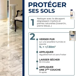 Protection entretien marbres Starwax 1L