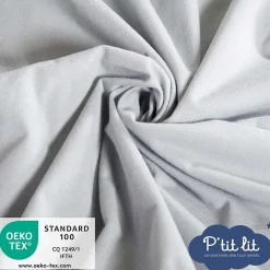 Protège Matelas Bébé 2 en 1 - Alèse + Drap Housse - 100% Coton - Imperméable et Respirant - Silencieux - Oeko Tex - Gris