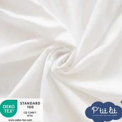 Protège Matelas Bébé 2 en 1 - Alèse + Drap Housse - 100% Coton - Imperméable et Respirant - Silencieux - Oeko Tex - Blanc