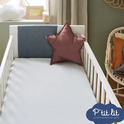 Protège Matelas Bébé 2 en 1 - Alèse + Drap Housse - 100% Coton - Imperméable et Respirant - Silencieux - Oeko Tex - Blanc