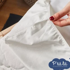 Protège Matelas Bébé 2 en 1 - Alèse + Drap Housse - 100% Coton - Imperméable et Respirant - Silencieux - Oeko Tex - Gris