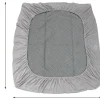 Protège Matelas Housse de Lit Douce en Polyester Cristal Poche Profonde Dessous Antidérapant 140 X 200 CM Gris