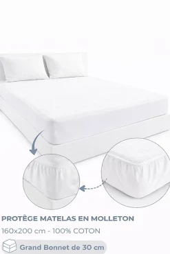 Protège Matelas Molleton - 160 x 200 - 5072