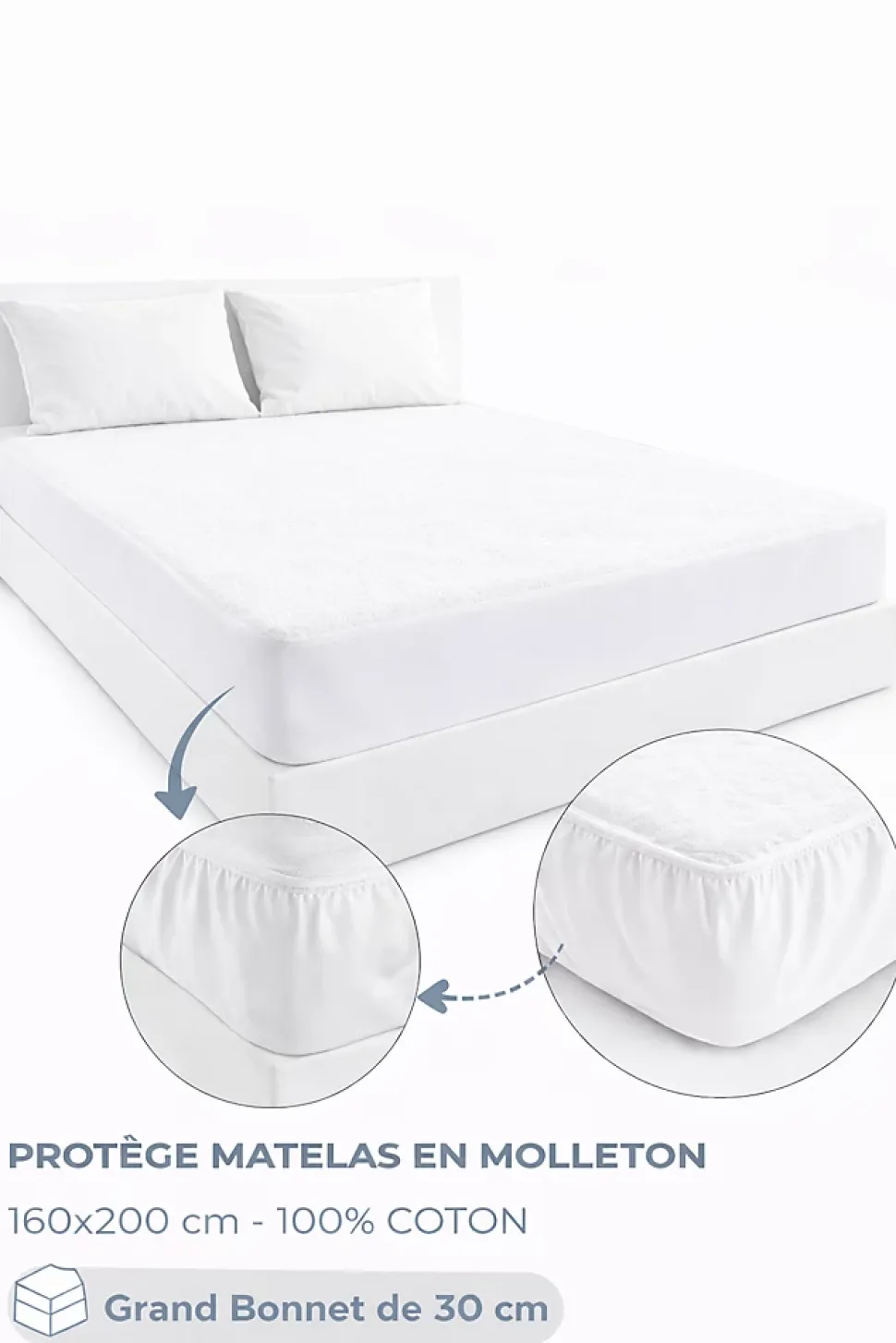 Protège Matelas Molleton - 160 x 200 - 5072