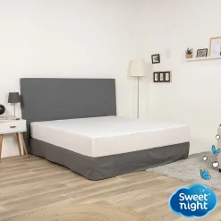 Protège Matelas 180x200 - Molleton 100% Coton - Senteur Linge Propre - Forme Drap Housse Extensible