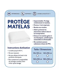 Protège Matelas 140x200 Imperméable Lavable, Respirant et Silencieux Convient