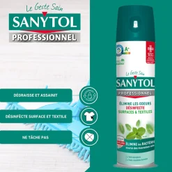 Purificateur d'air surfaces et textiles menthe Sanytol 600ml
