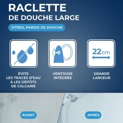 Raclette de douche Starwax coloris bleu/gris largeur 230 mm