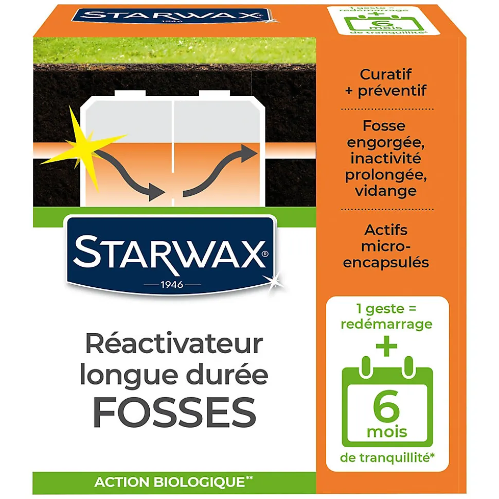 Réactivateur biologique fosses septiques Starwax 500g