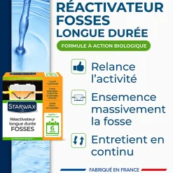 Réactivateur biologique fosses septiques Starwax 500g