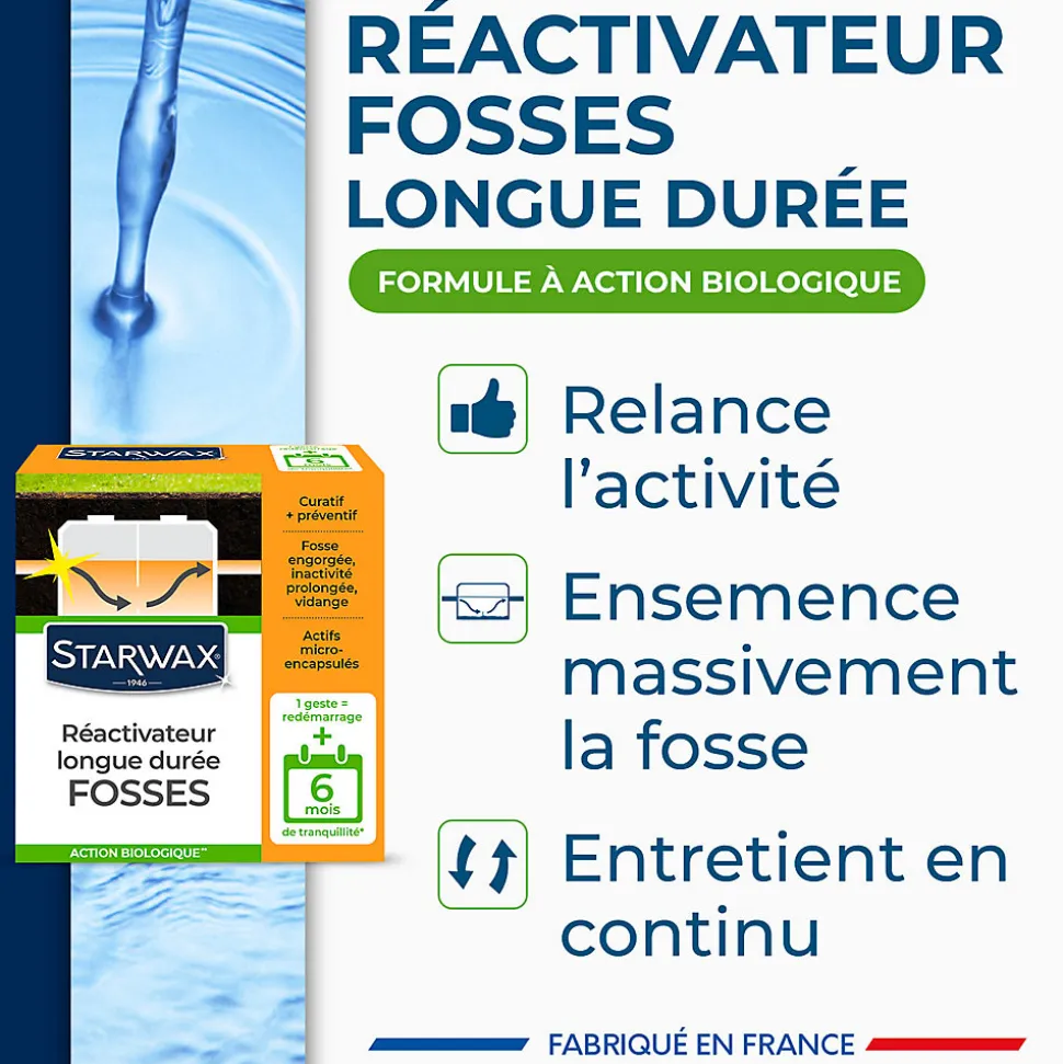 Réactivateur biologique fosses septiques Starwax 500g