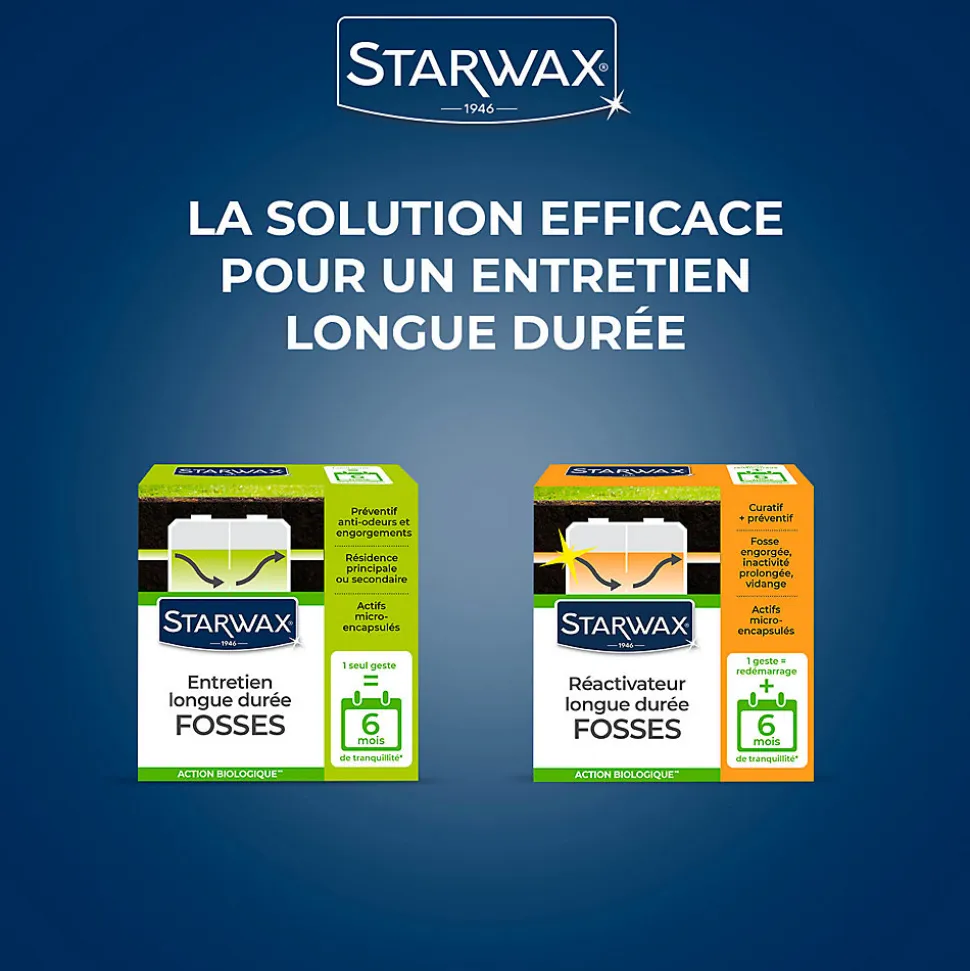 Réactivateur biologique fosses septiques Starwax 500g