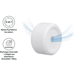 Recharge pour absorbeur d'humidité GoodHome 2 galets neutre 20m² 450g
