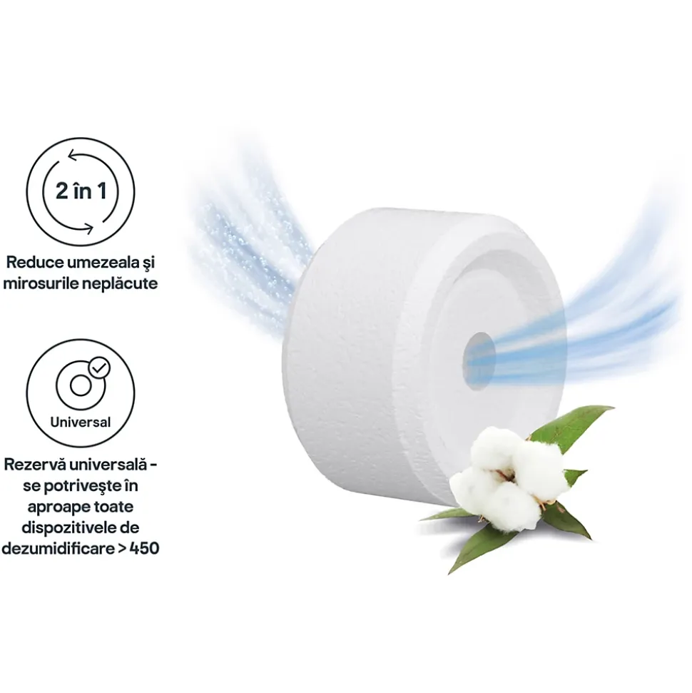 Recharge pour absorbeur d'humidité GoodHome 2 galets coton 20m² 450g