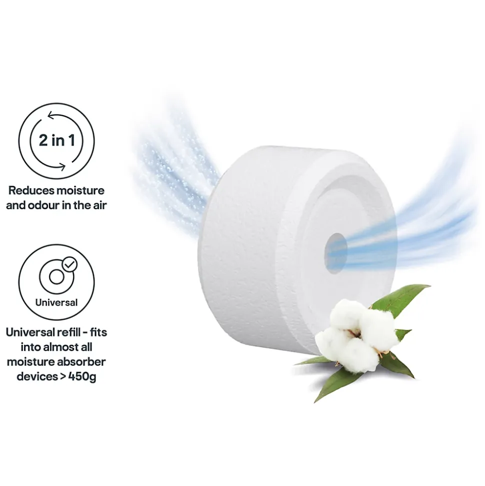 Recharge pour absorbeur d'humidité GoodHome 2 galets coton 20m² 450g