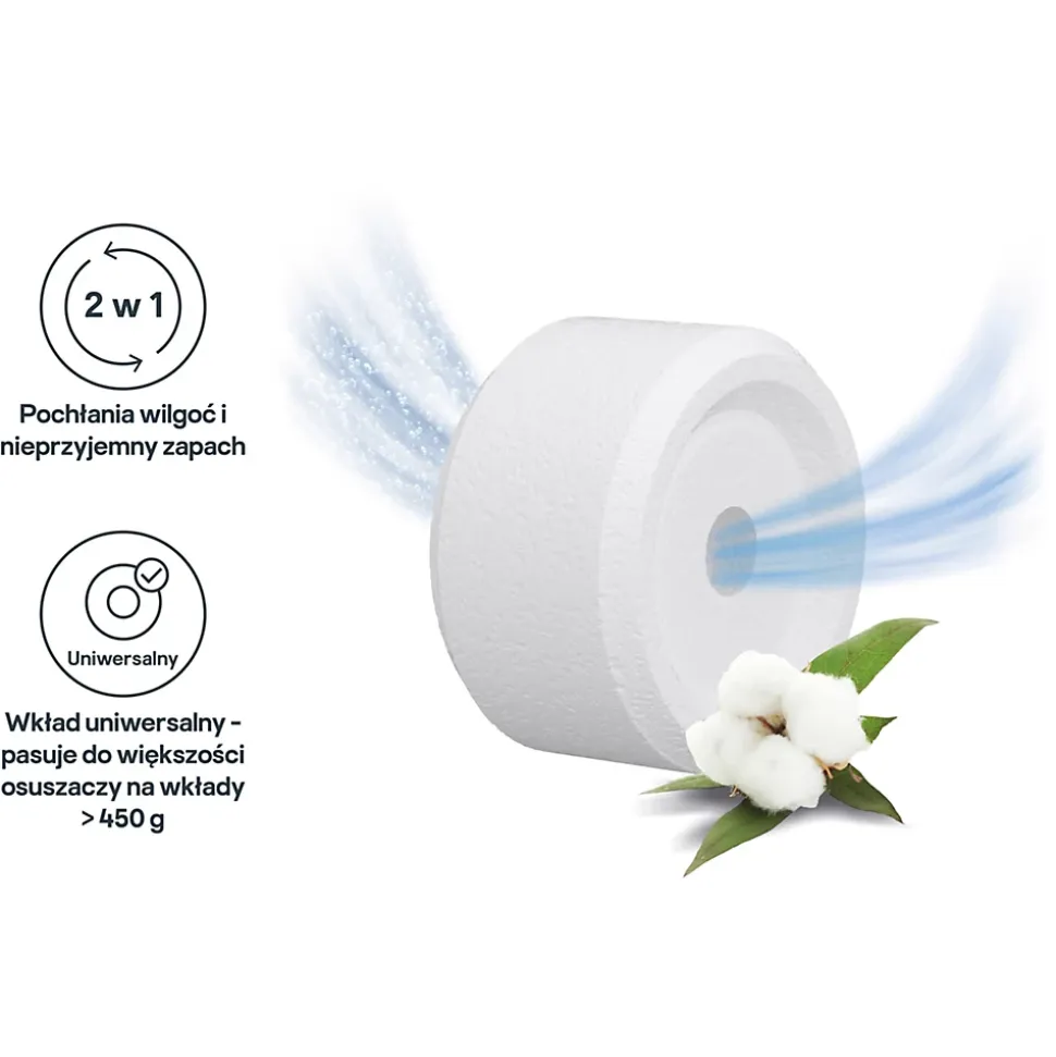 Recharge pour absorbeur d'humidité GoodHome 2 galets coton 20m² 450g