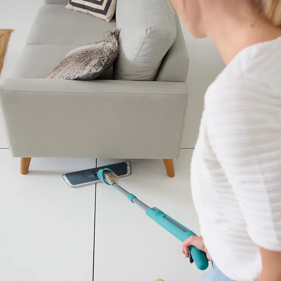 Recharge pour balai serpillère microfibre avec vaporisateur GoodHome gris l.41cm