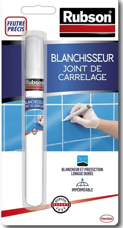 Rénov joint de carrelage Rubson feutre blanc 7ml