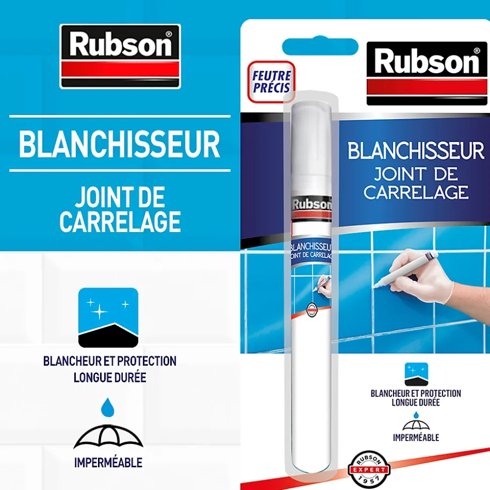 Rénov joint de carrelage Rubson feutre blanc 7ml