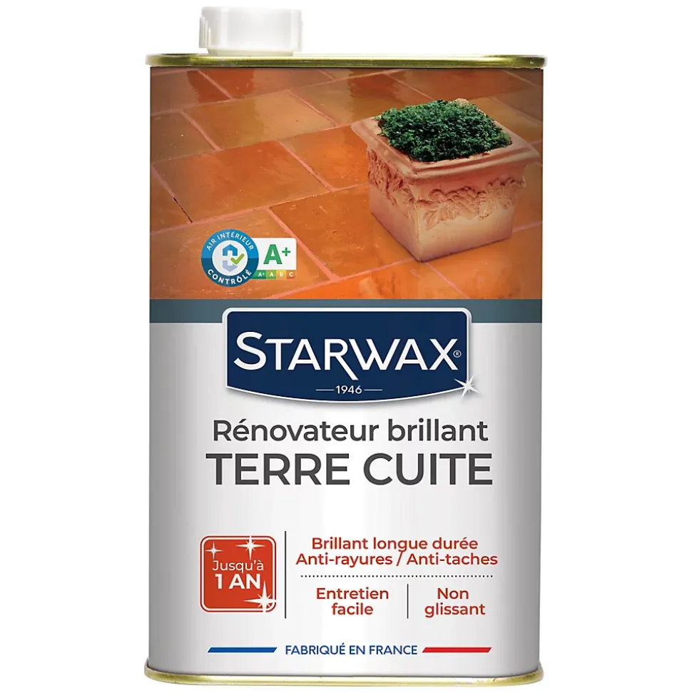 Rénovateur brillant protecteur tomettes et terres cuites Starwax 1L