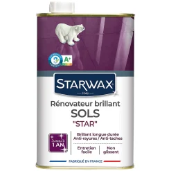 Rénovateur brillant Star longue durée tous sols intérieurs Starwax 1L