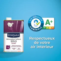 Rénovateur brillant Star longue durée tous sols intérieurs Starwax 1L