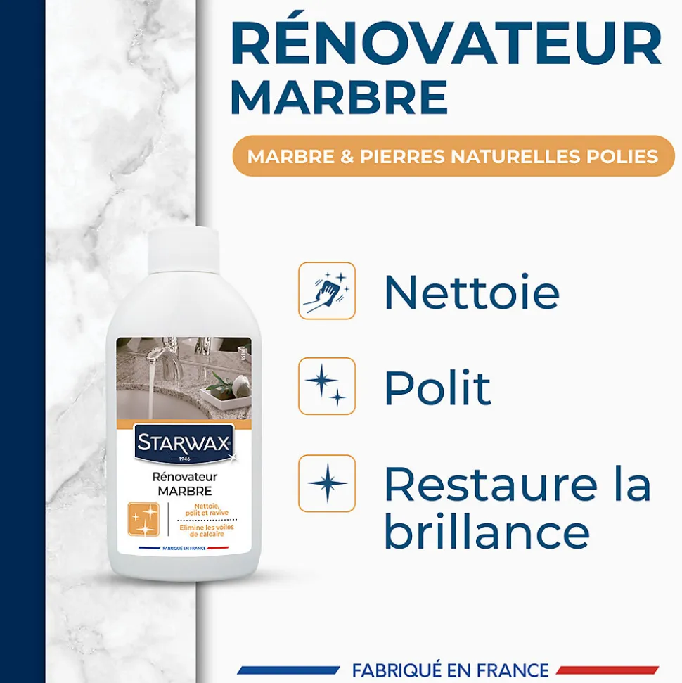 Rénovateur marbre et pierres naturelles Starwax 250ml