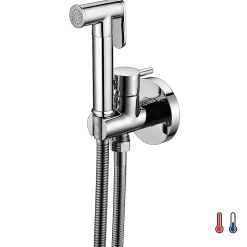 Robinet WC HYGIÈNE INTIME 2 eaux Chrome brillant en laiton Kibath
