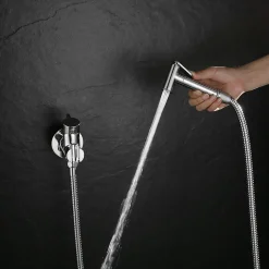 Robinet WC HYGIÈNE INTIME 2 eaux Chrome brillant en laiton Kibath