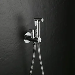 Robinet WC HYGIÈNE INTIME 2 eaux Chrome brillant en laiton Kibath