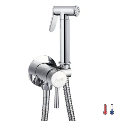 Robinet WC HYGIÈNE INTIME 2 eaux Chrome brillant en laiton Kibath