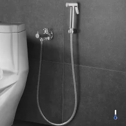 Robinet WC HYGIÈNE INTIME 1 eau Chrome brillant en laiton Kibath