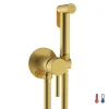Robinet WC HYGIÈNE INTIME 2 eaux, OR brossé, en laiton Kibath