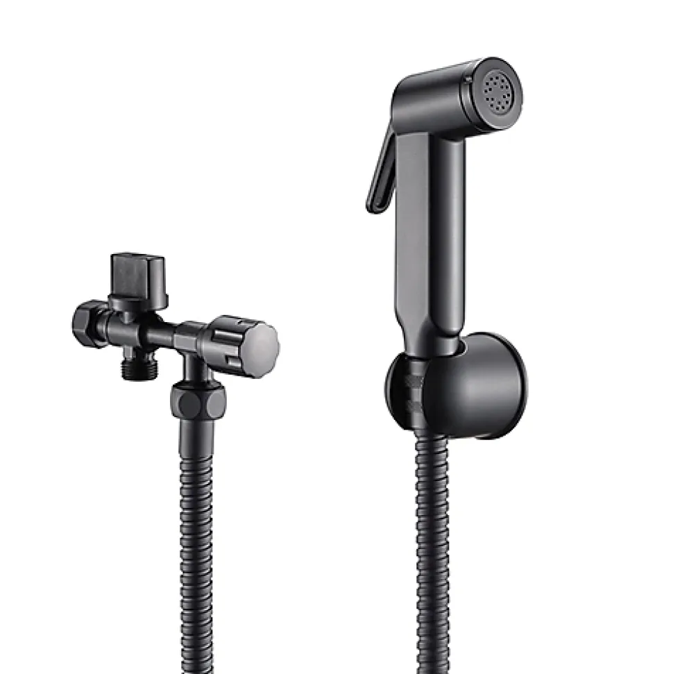 Rousseau Kit hygiène WC noir pour réservoir WC apparent