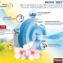 Rubson - Recharge Aero 360 Nature Experience Fleurs Sauvages Lot De 4 Recharges