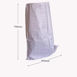 Sac à gravats en polypropylène tissé robuste 50L H.70 x l.50, lot de 5