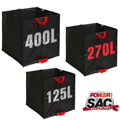 Sac à végétaux noir 270L 65x65x65 cm